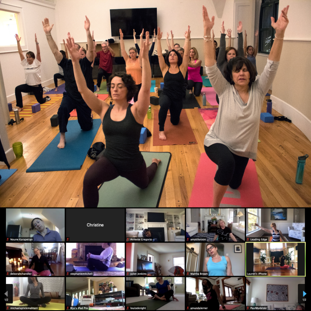 Leading Edge Real Estate morning yoga moved to a virtual format